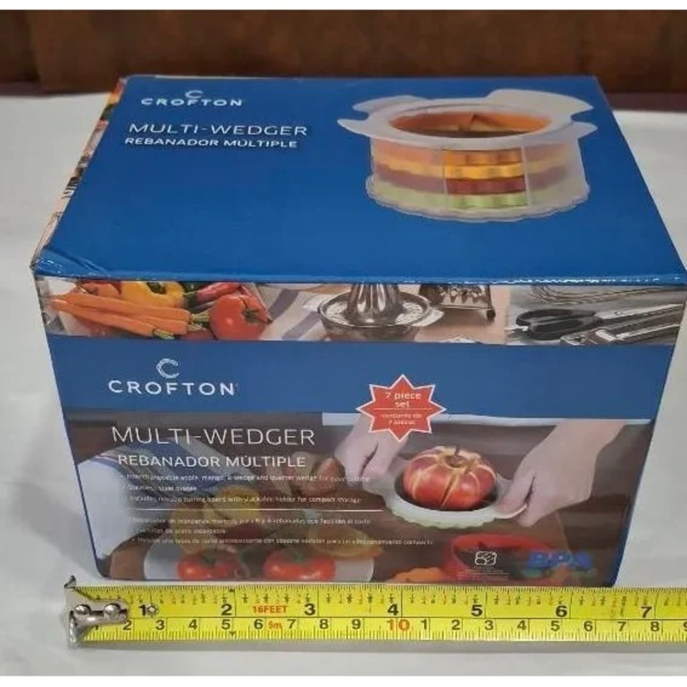 CROFTON Multi Wedger 7 Piece Set Cut Apple Tomato Orange Citrus Soft Fruit NIB